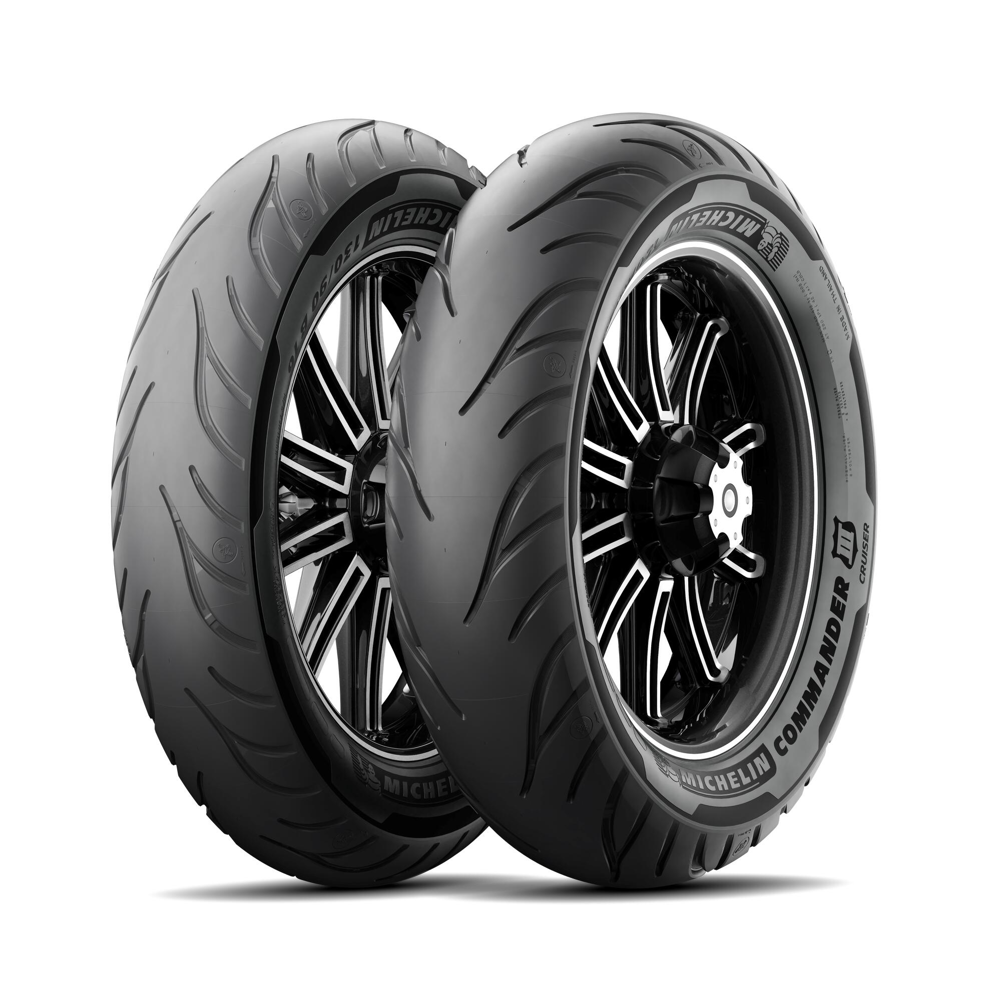 Jogo 2 Pneus de Moto Michelin Commander III Cruiser 130/90R16 (73H) + 150/80B16 (77H)