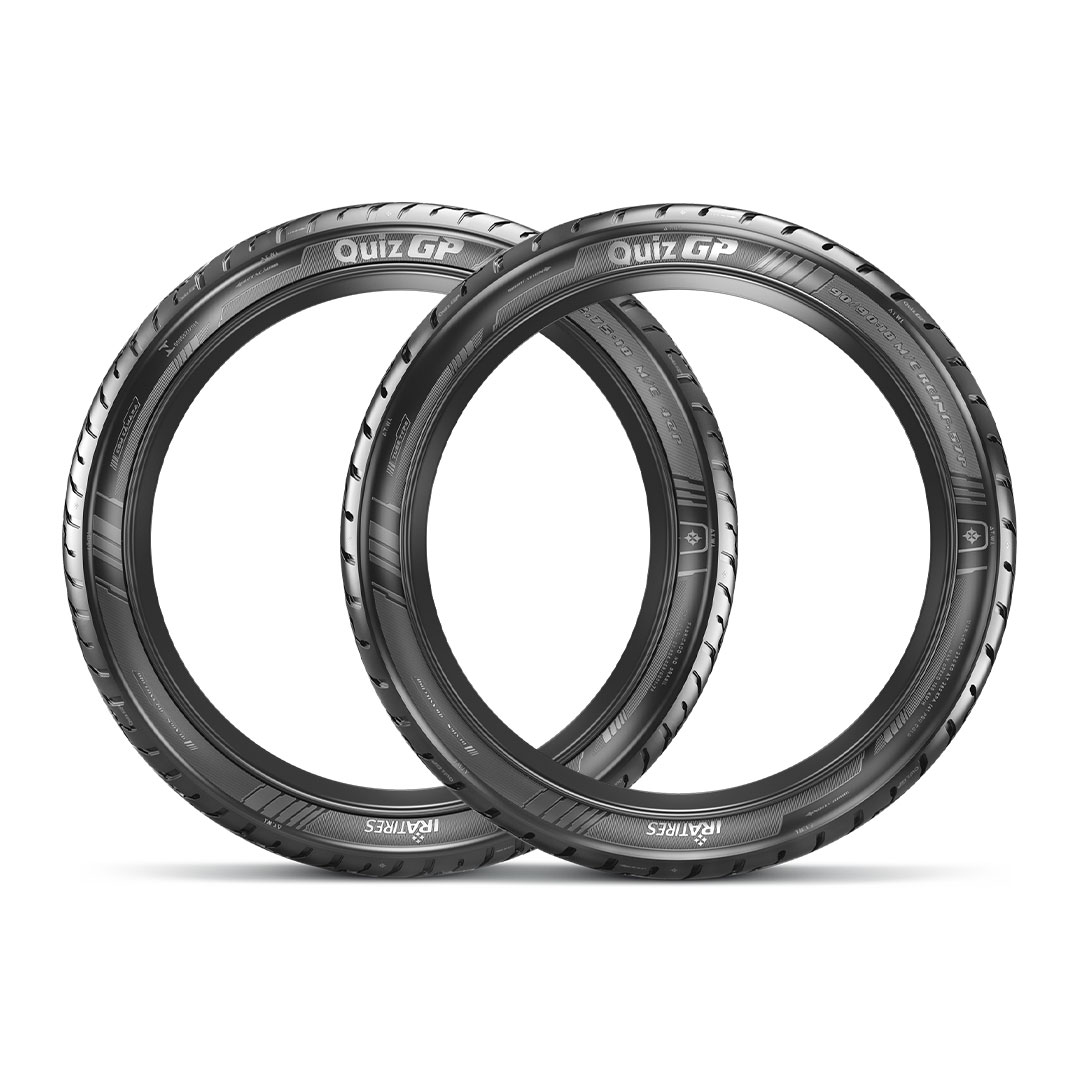 Jogo Pneus de Moto Ira Quiz GP 2.75-18 42P + 90/90-18 57P - Uso C/ Câmara